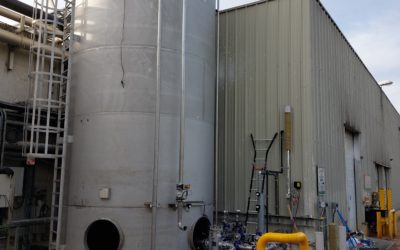 Replacement of a milk of lime storage tank