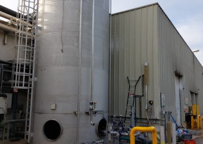 Replacement of a milk of lime storage tank