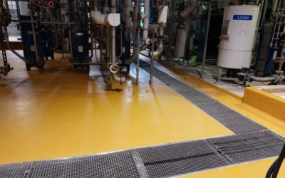 Revamping of a concrete slab in a process building